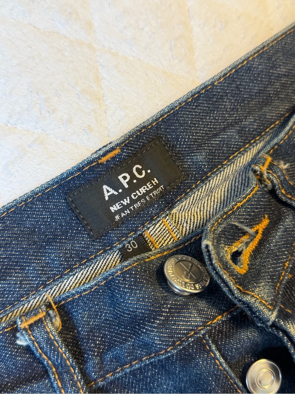 A.P.C. New Cure H Raw Indigo Denim Jeans